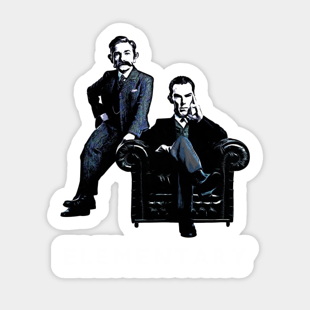 19th Century Sherlock and Watson Sticker by satansbrand